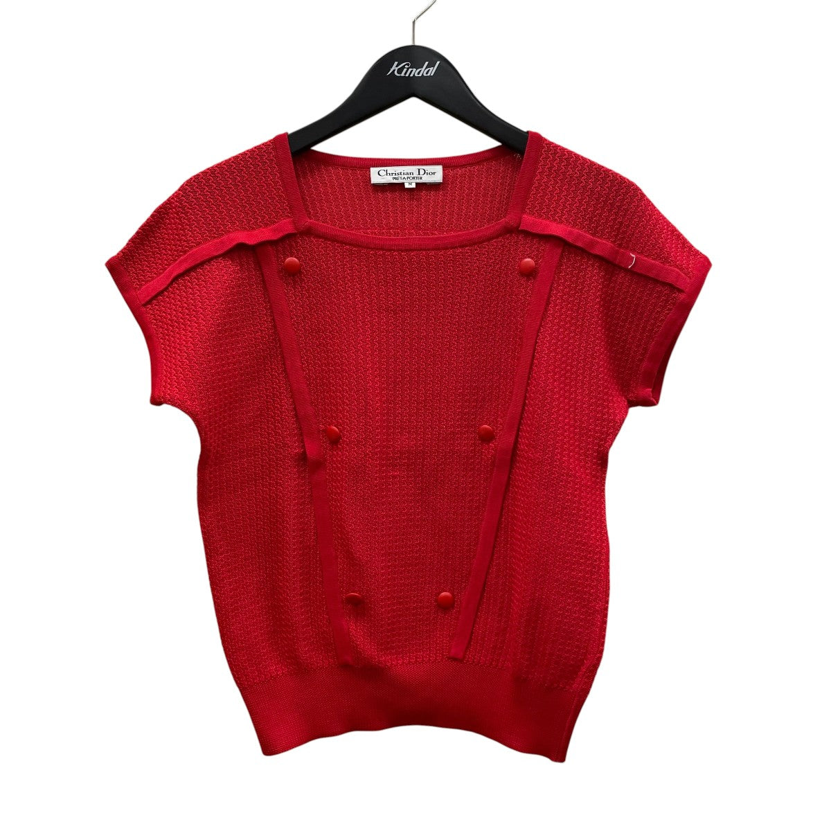 Christian Dior 半袖ニットV TK03 古着・中古-1枚目のアイテム画像