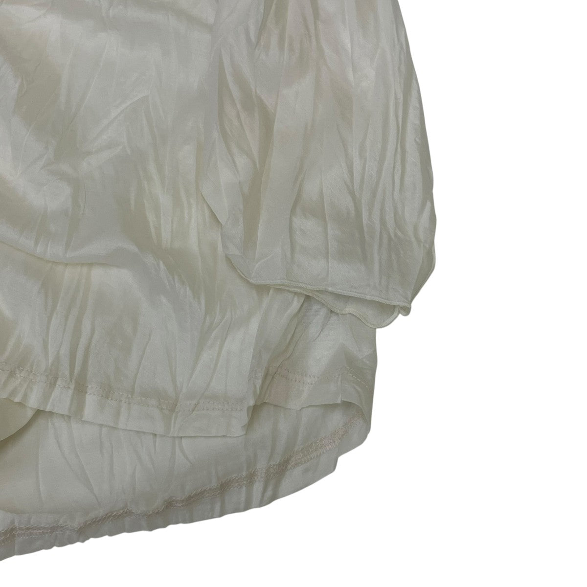 CRINKLE-FIN KNOT TOPSシワ加工 半袖ブラウス5KIE CRCL 0003