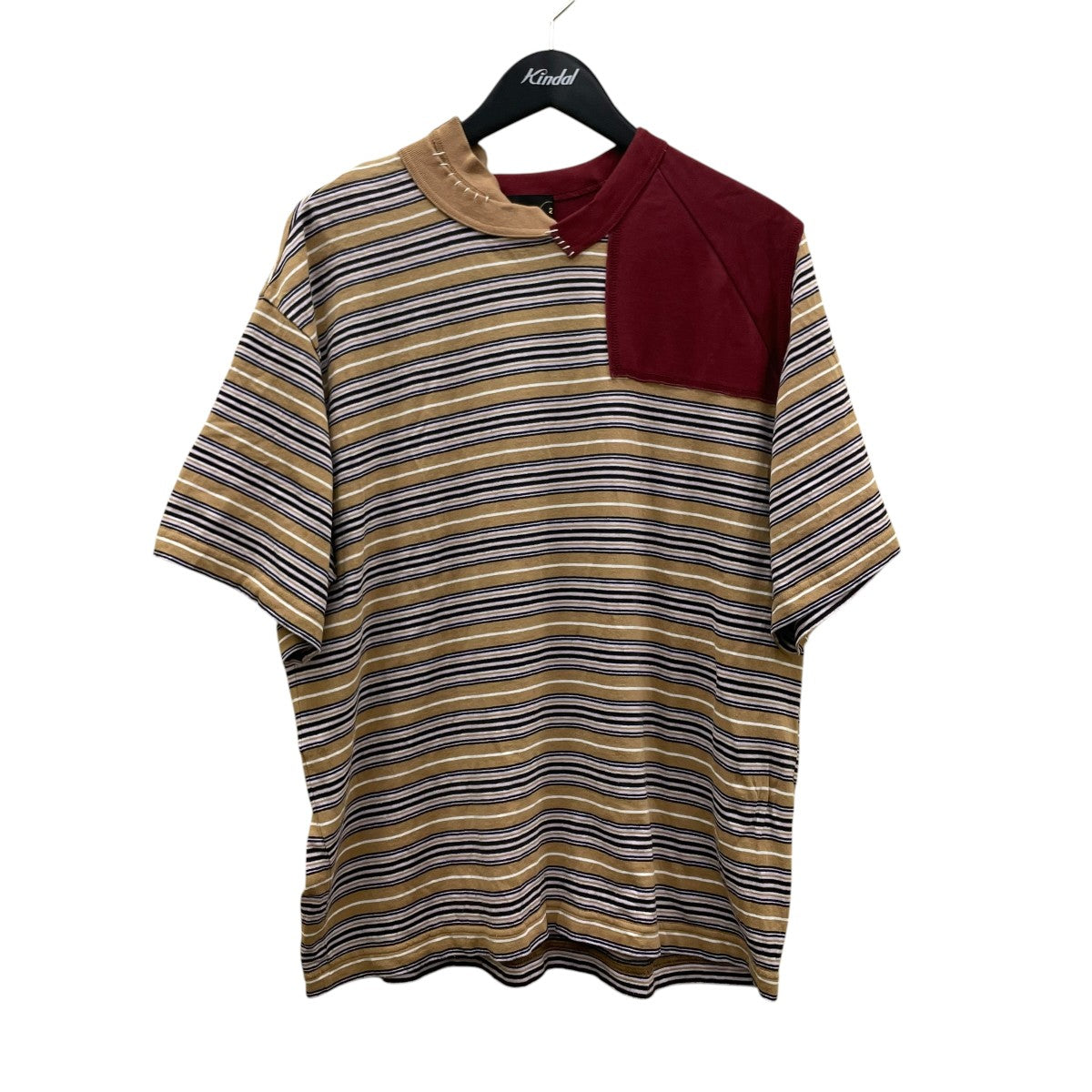 25SSボーダー切替ドッキング クルーネック半袖Tシャツ半袖Tシャツ25SCM-T21219S