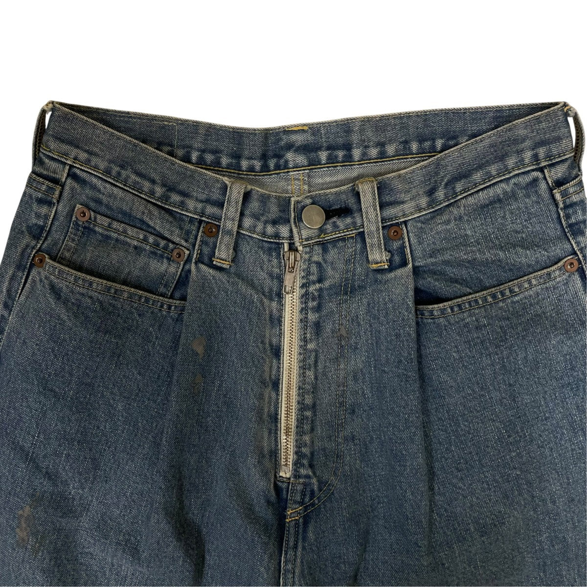 5PK VINTAGE REPRODUCTION WIDE DENIM JEANSワイドデニムパンツ コットンパンツST435