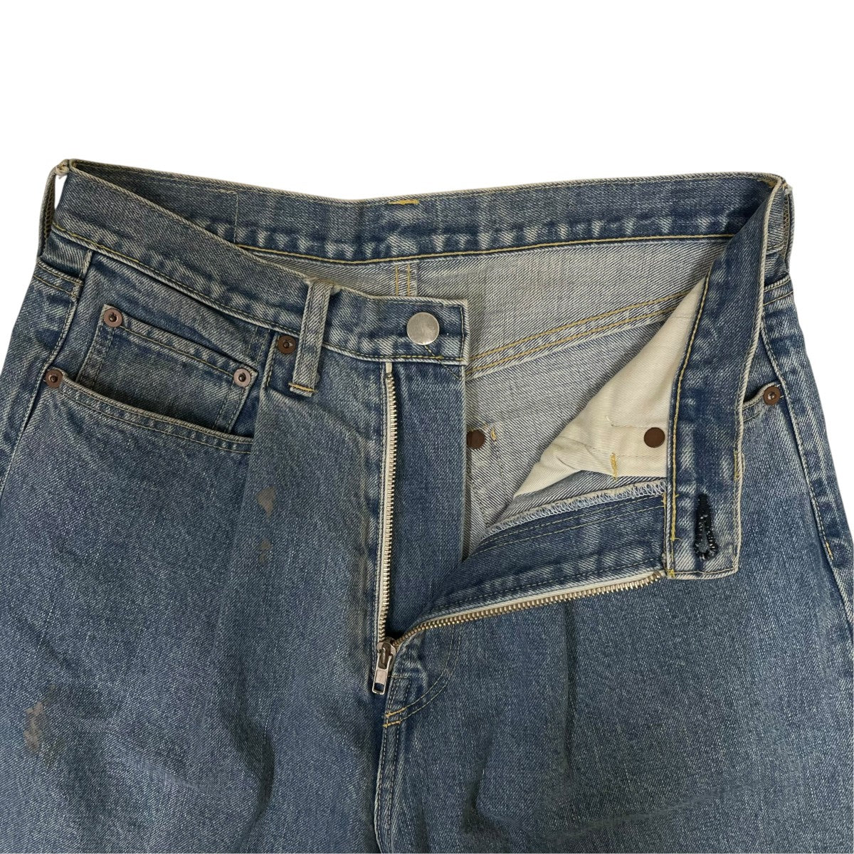 5PK VINTAGE REPRODUCTION WIDE DENIM JEANSワイドデニムパンツ コットンパンツST435