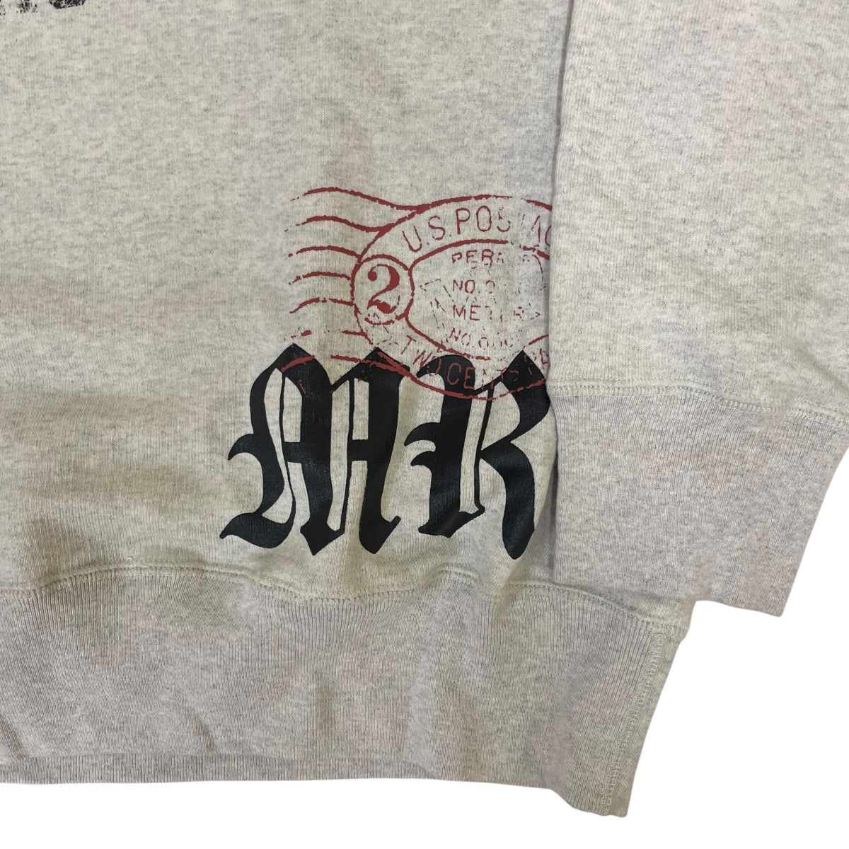 Vintage-effect sweatshirtコットン グラフィックデザイン 刺繍 クルーネックスウェット トレーナー25ss t 01