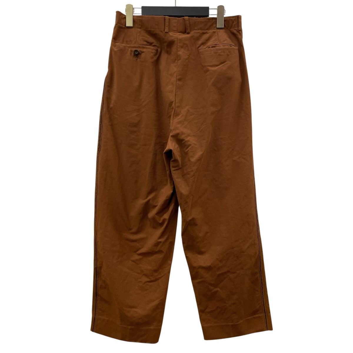 19SS1TUCK WIDE TROUSERS ワンタック ワイド トラウザーズコットン ワイドストレート パンツ スラックスYK19SS0021P