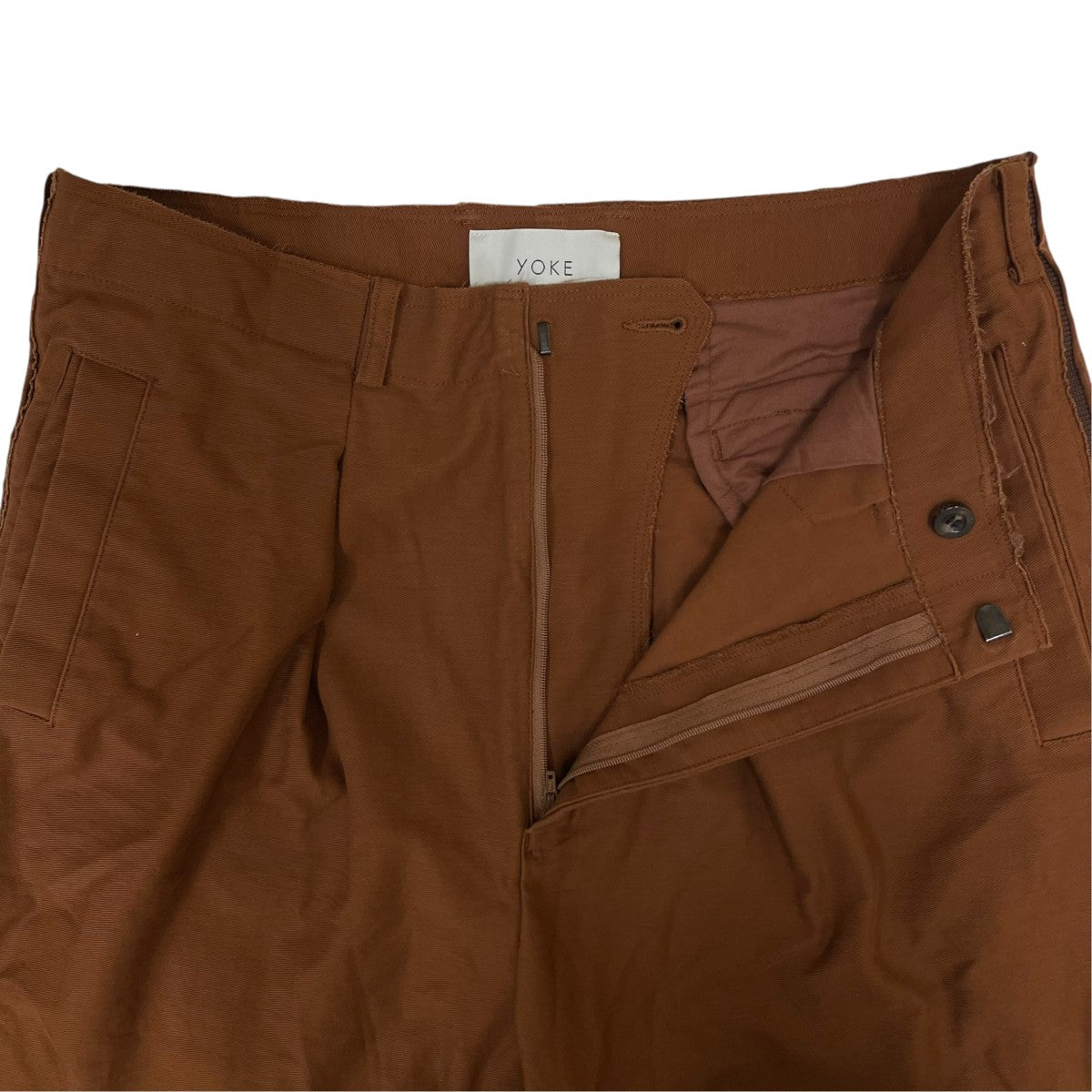 19SS1TUCK WIDE TROUSERS ワンタック ワイド トラウザーズコットン ワイドストレート パンツ スラックスYK19SS0021P