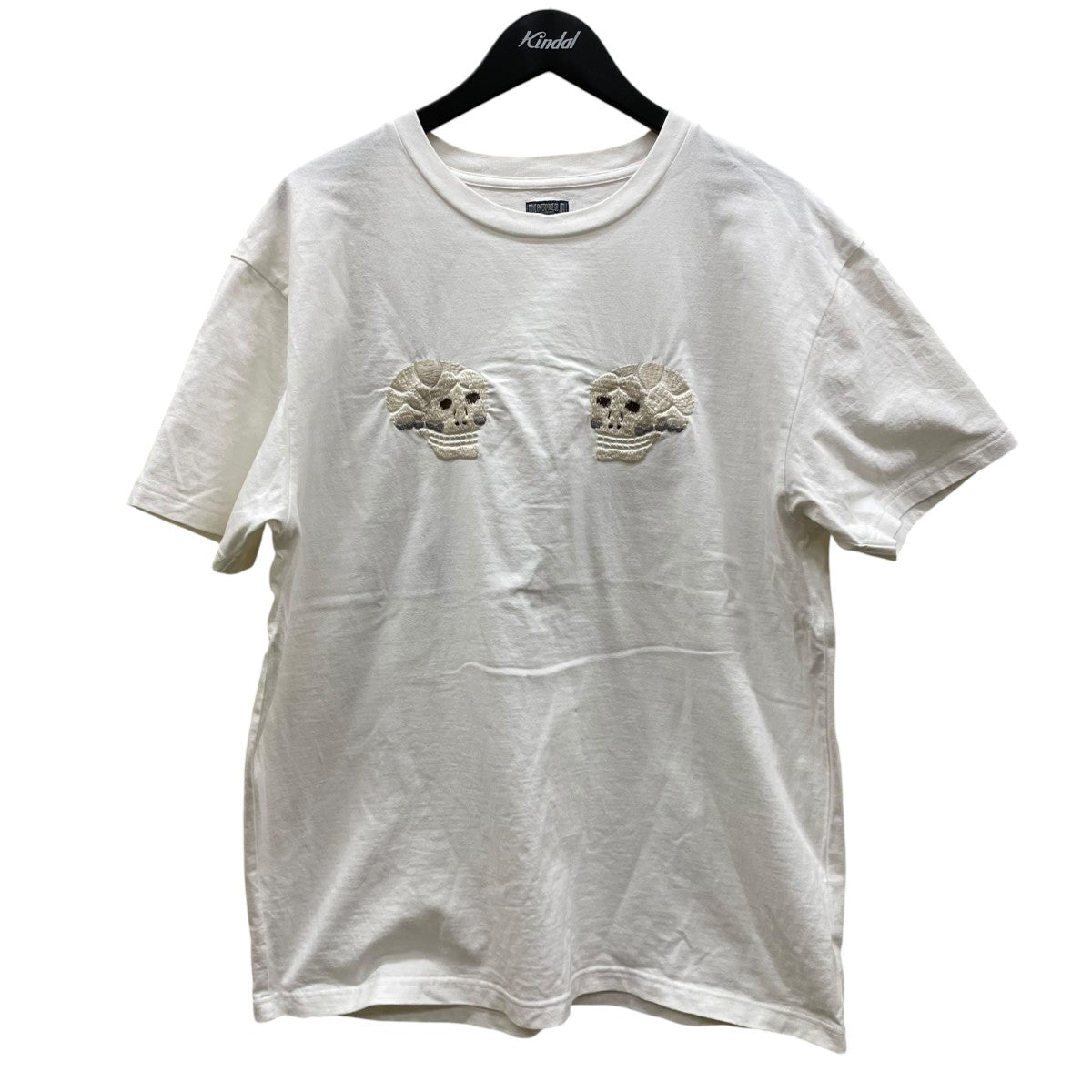 スカル刺繍半袖Tシャツ