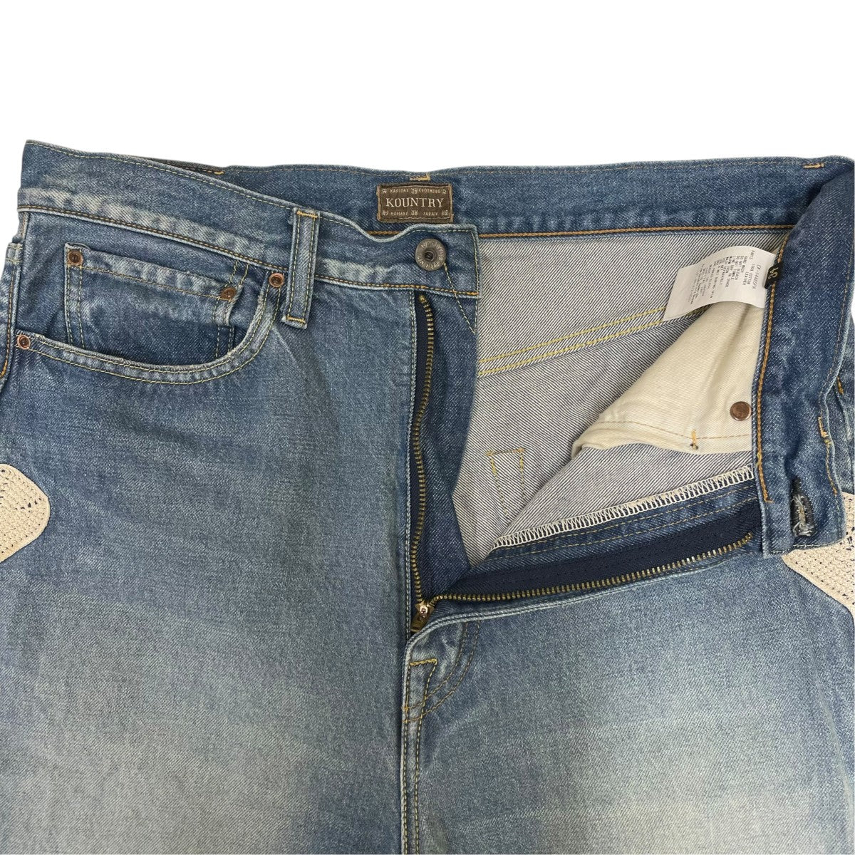 14oz Denim 5P Shortsボーン刺繍デニムハーフパンツEK-1448SPA