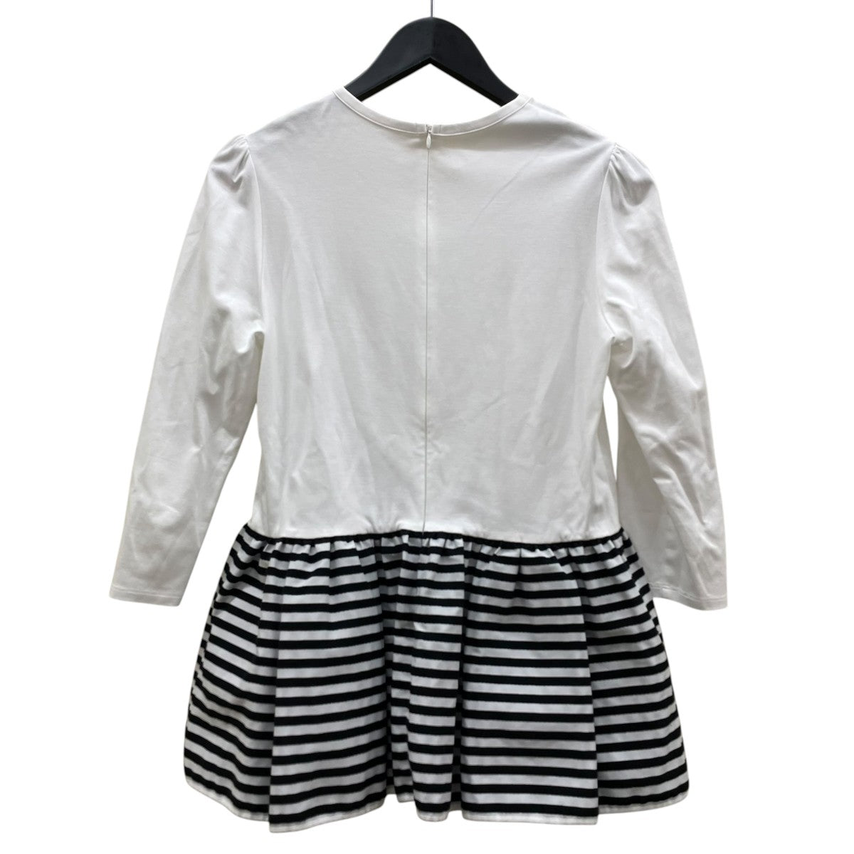22SSPEPLUM LONG SLEEVE TEEボーダー柄 コットンTシャツ チュニックBD2211-2B-14