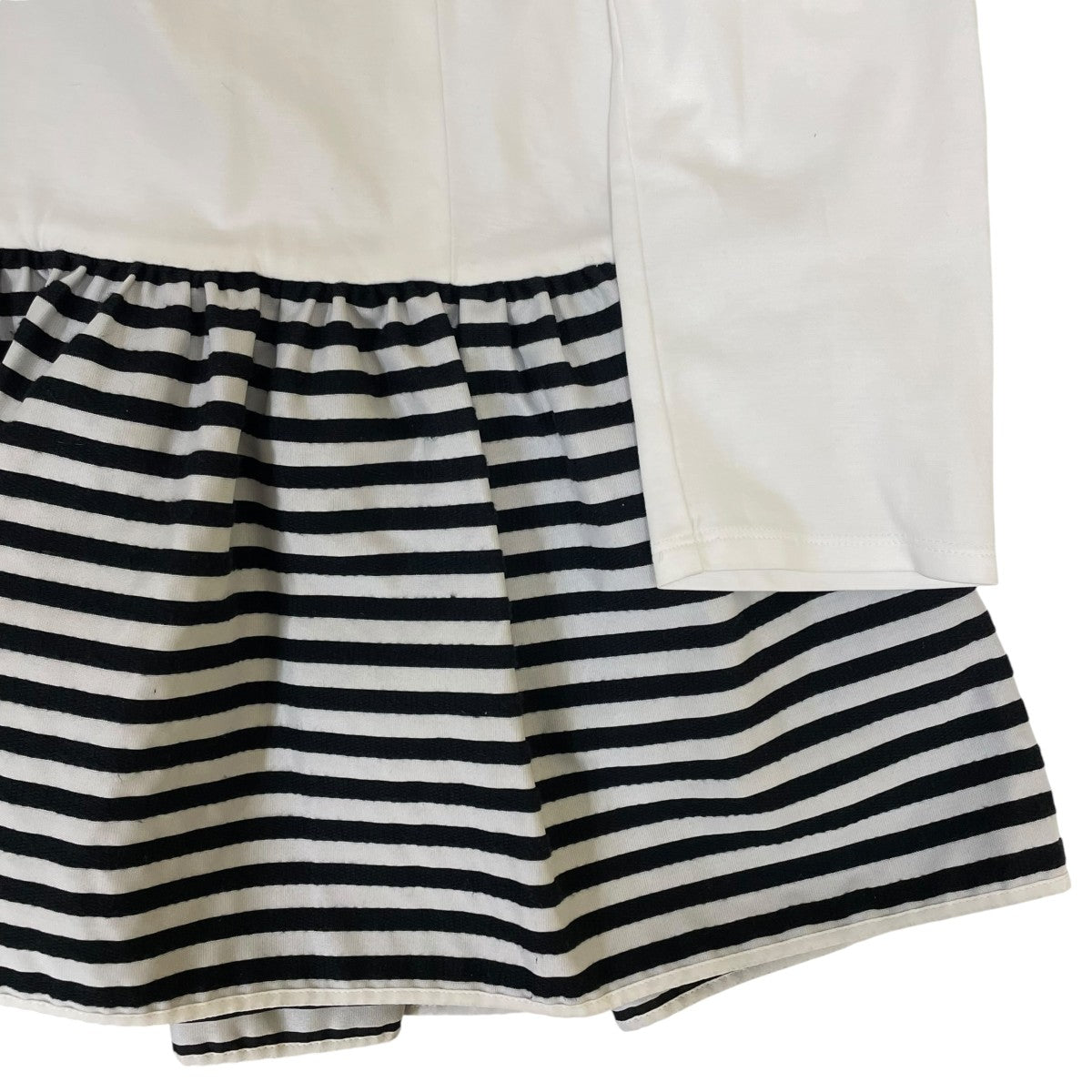 22SSPEPLUM LONG SLEEVE TEEボーダー柄 コットンTシャツ チュニックBD2211-2B-14