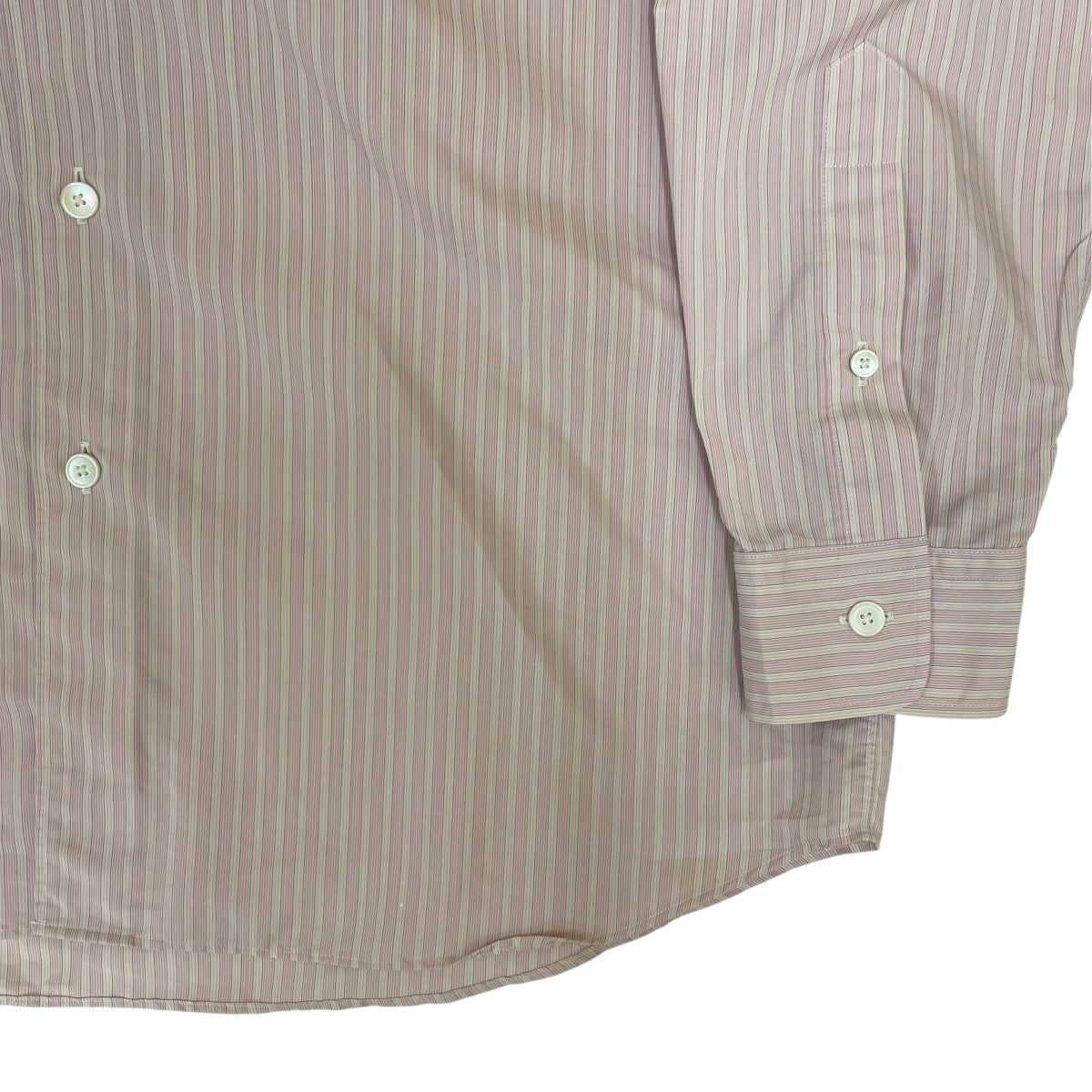 FINX POLYESTER STRIPE SHIRTストライプ柄 長袖シャツ コットンシャツA23SS02PS