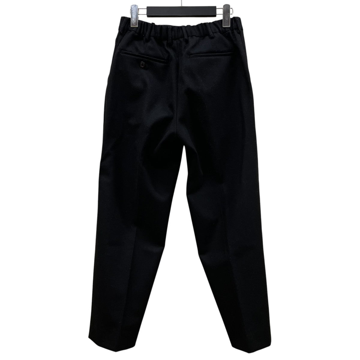 FRONT PLEATS PEGTOP ORGANIC WOOL JAPAN FLANNELウールパンツ ストレートパンツA19C-05PT01C