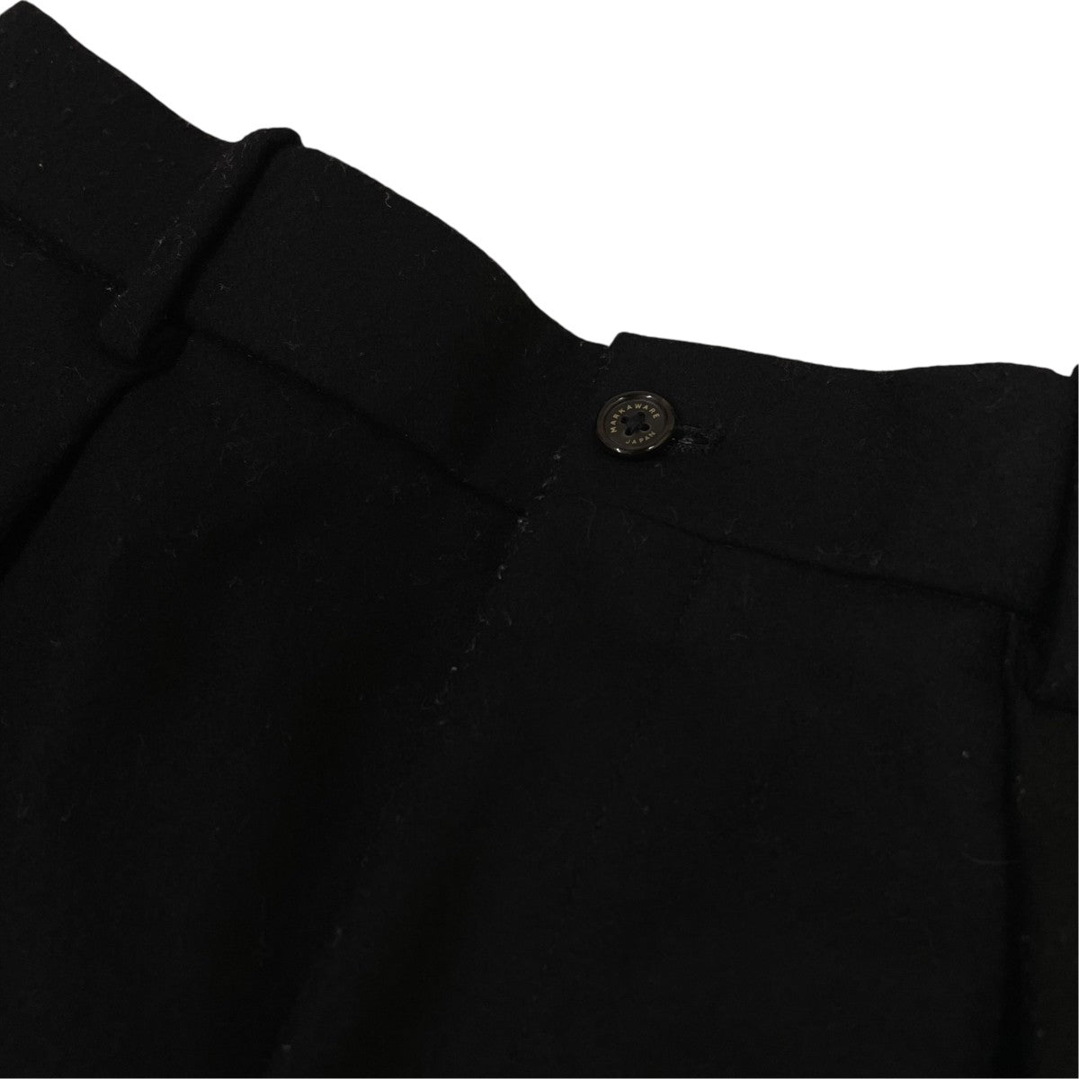 FRONT PLEATS PEGTOP ORGANIC WOOL JAPAN FLANNELウールパンツ ストレートパンツA19C-05PT01C