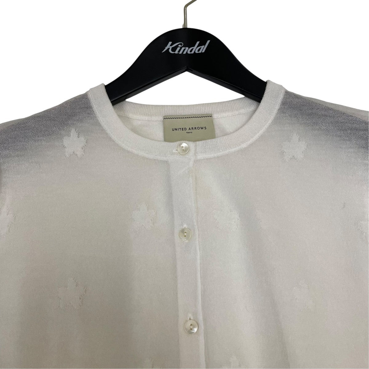UNITED ARROWS シアー フラワー カーディガンカーディガン15281000003 古着・中古-3枚目のアイテム画像