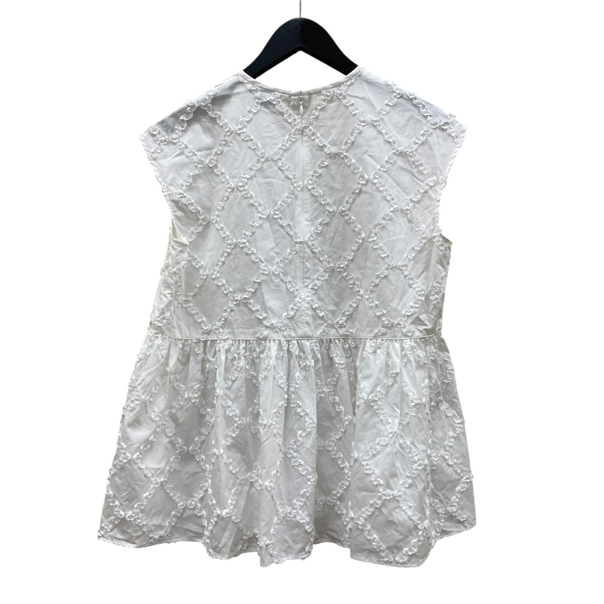 UNITED ARROWS エンブロイダリー フリル フレンチスリーブ ブラウスノースリーブブラウス15161620110 古着・中古-2枚目のアイテム画像