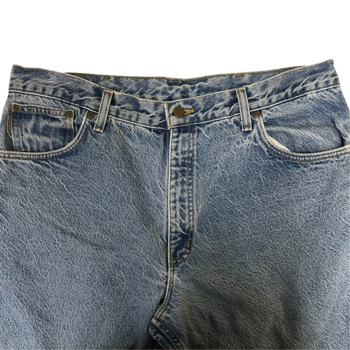 ダブルフェイス 裏地チェックデニムパンツ コットン ワイドパンツ