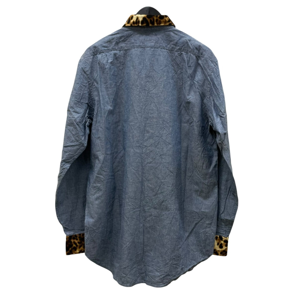 Eastmond Apparel 切替デザイン レオパード柄 長袖シャツ コットンシャツ 古着・中古-2枚目のアイテム画像