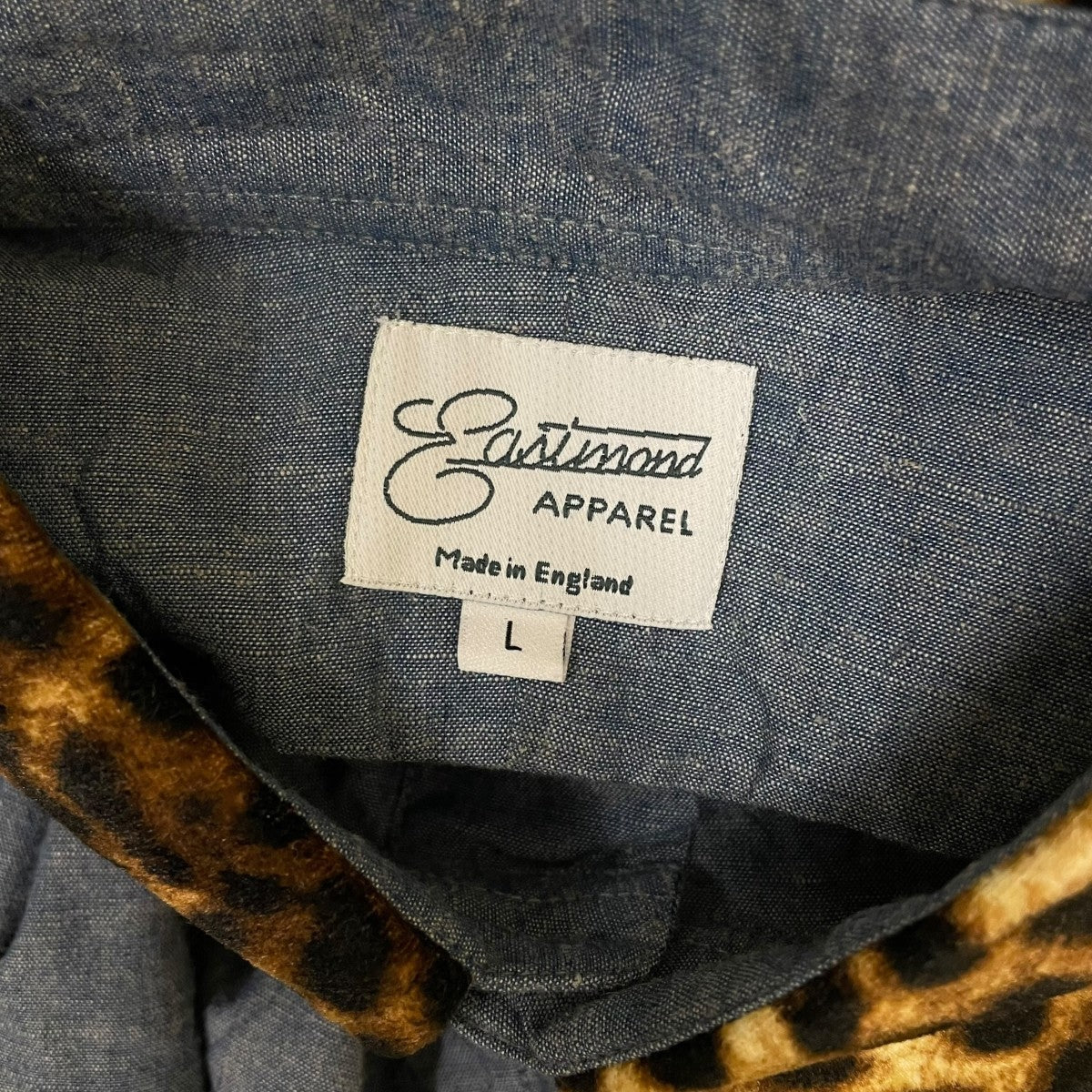 Eastmond Apparel 切替デザイン レオパード柄 長袖シャツ コットンシャツ 古着・中古-5枚目のアイテム画像