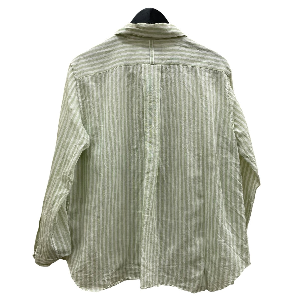 MARGARET HOWELL COTTON SILK STRIPEストライプ柄 長袖シャツ コットンシルクシャツ578 4153007 古着・中古-2枚目のアイテム画像