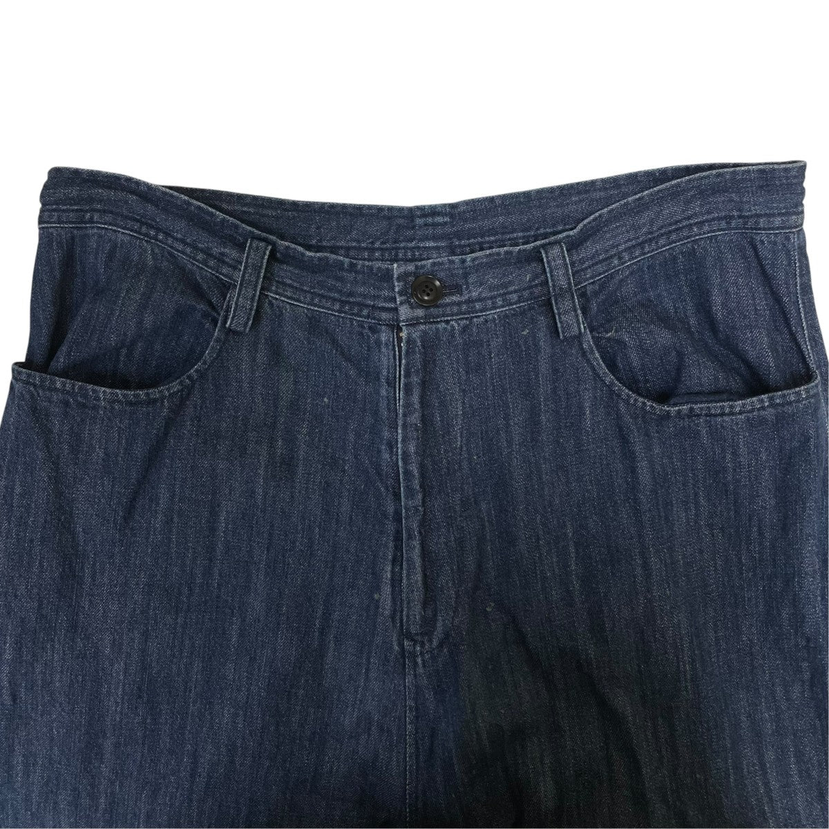 Y's ワイドデニムパンツ インディゴ サイズM Y's(ワイズ) 8OZ DENIM LONG STRAIGHT PANTSコットン ワイドデニム