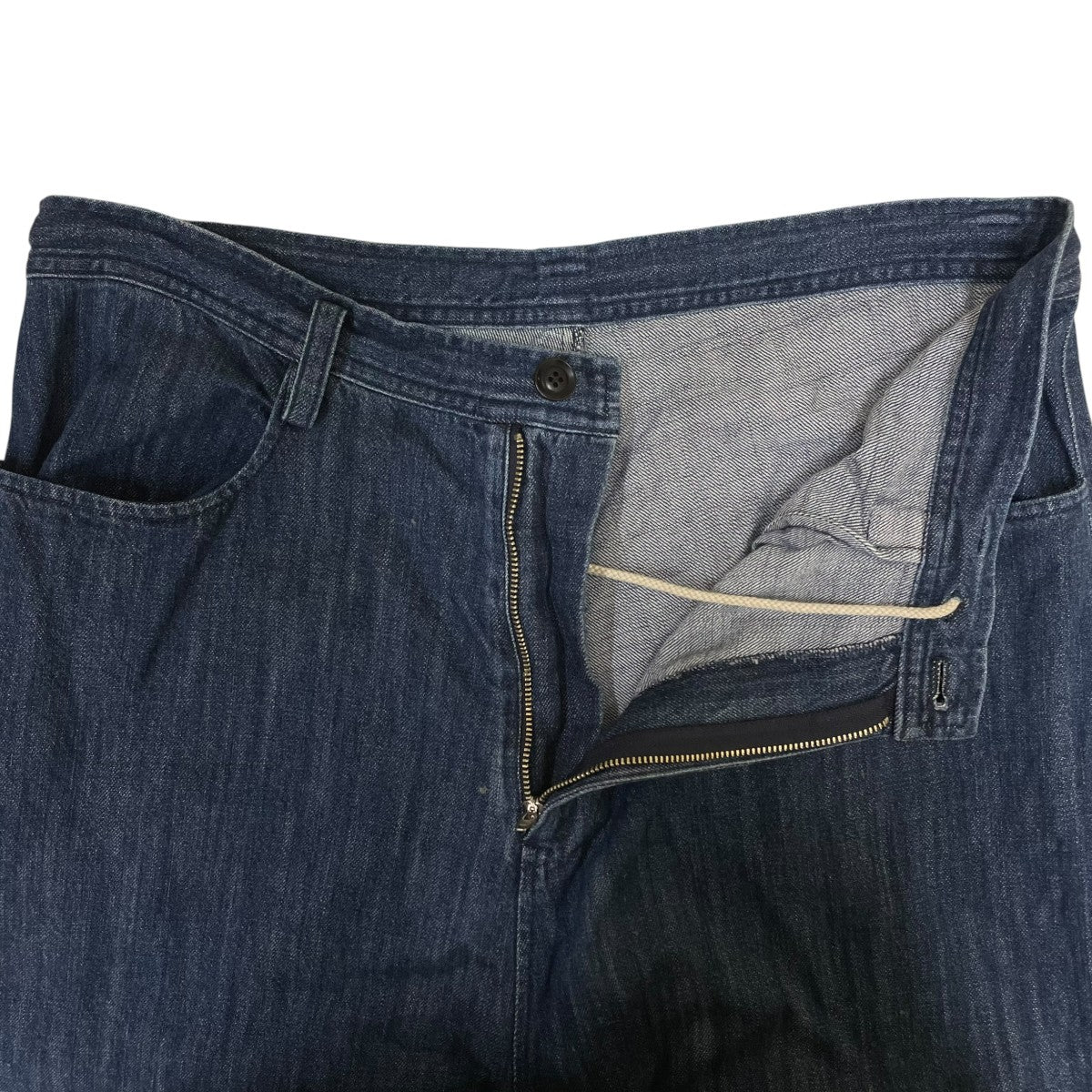 8OZ DENIM LONG STRAIGHT PANTSコットン ワイドデニムパンツYL P15 007