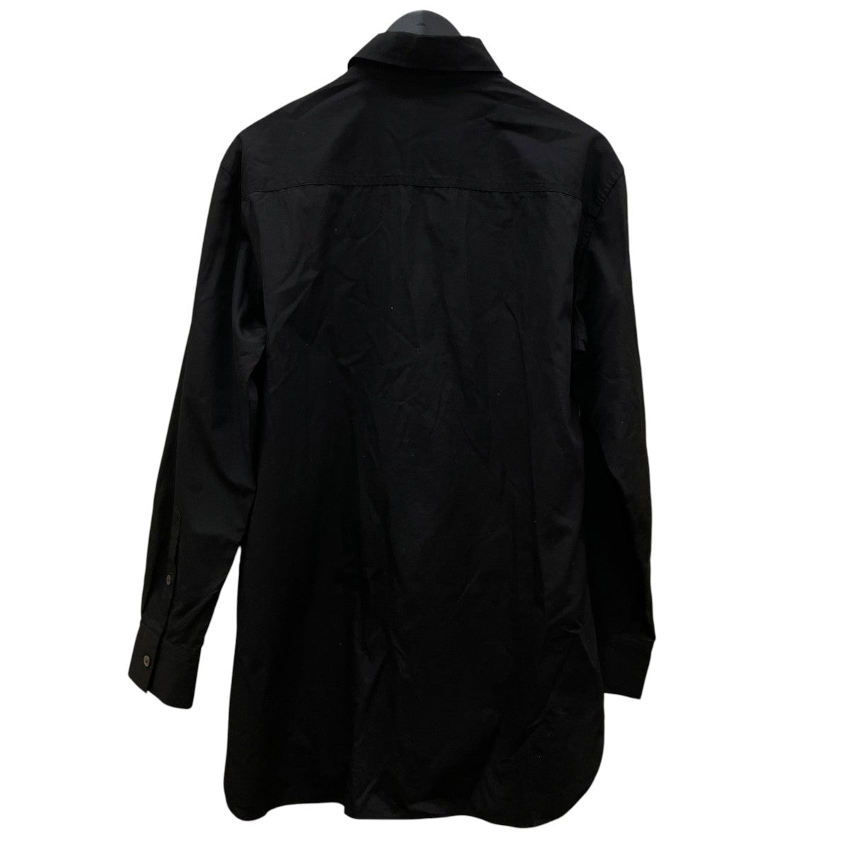 THIN COTTON TWILL DOUBLE FRONT BIG BLOUSE長袖シャツ コットンシャツ ジャケットYT B80 003