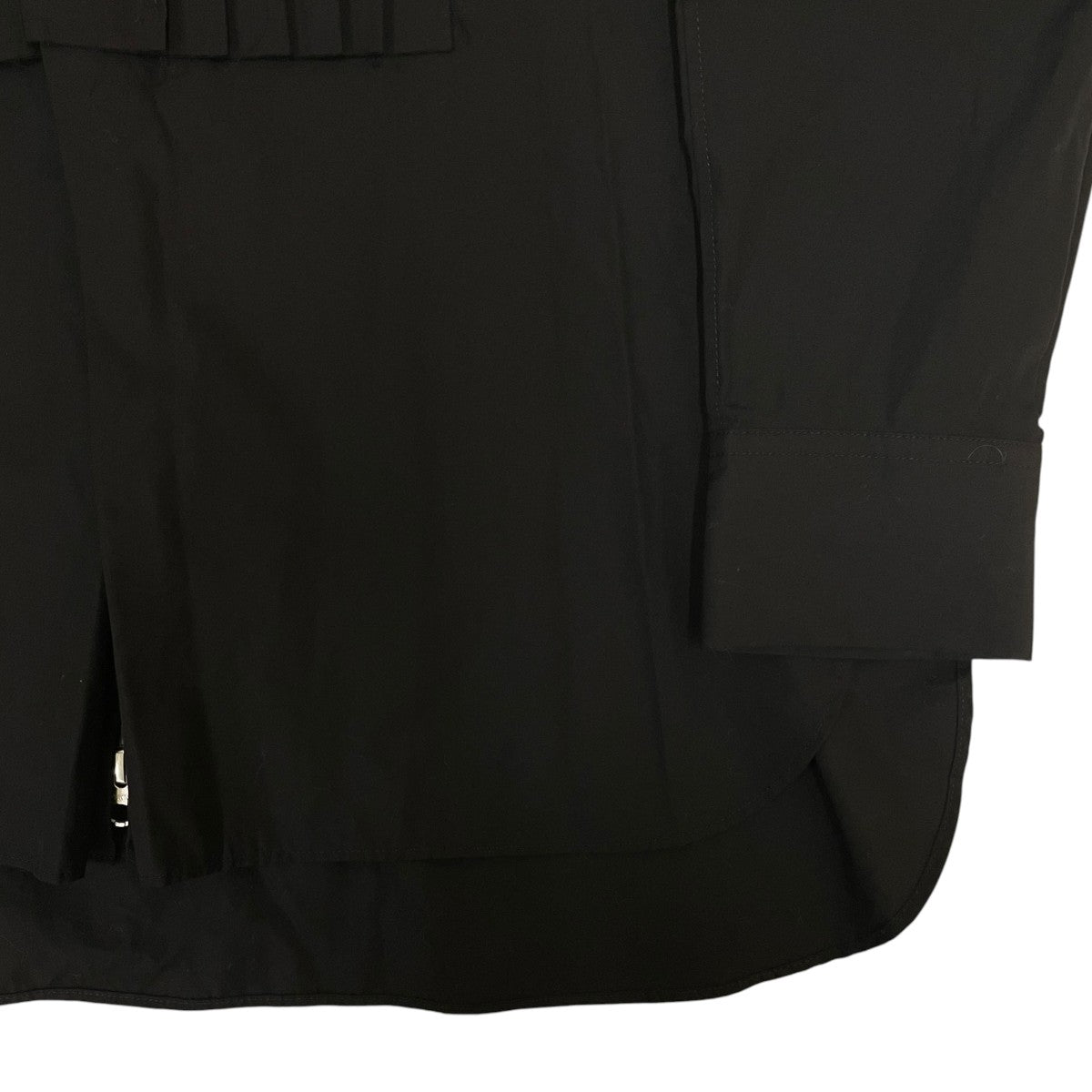 THIN COTTON TWILL DOUBLE FRONT BIG BLOUSE長袖シャツ コットンシャツ ジャケットYT B80 003