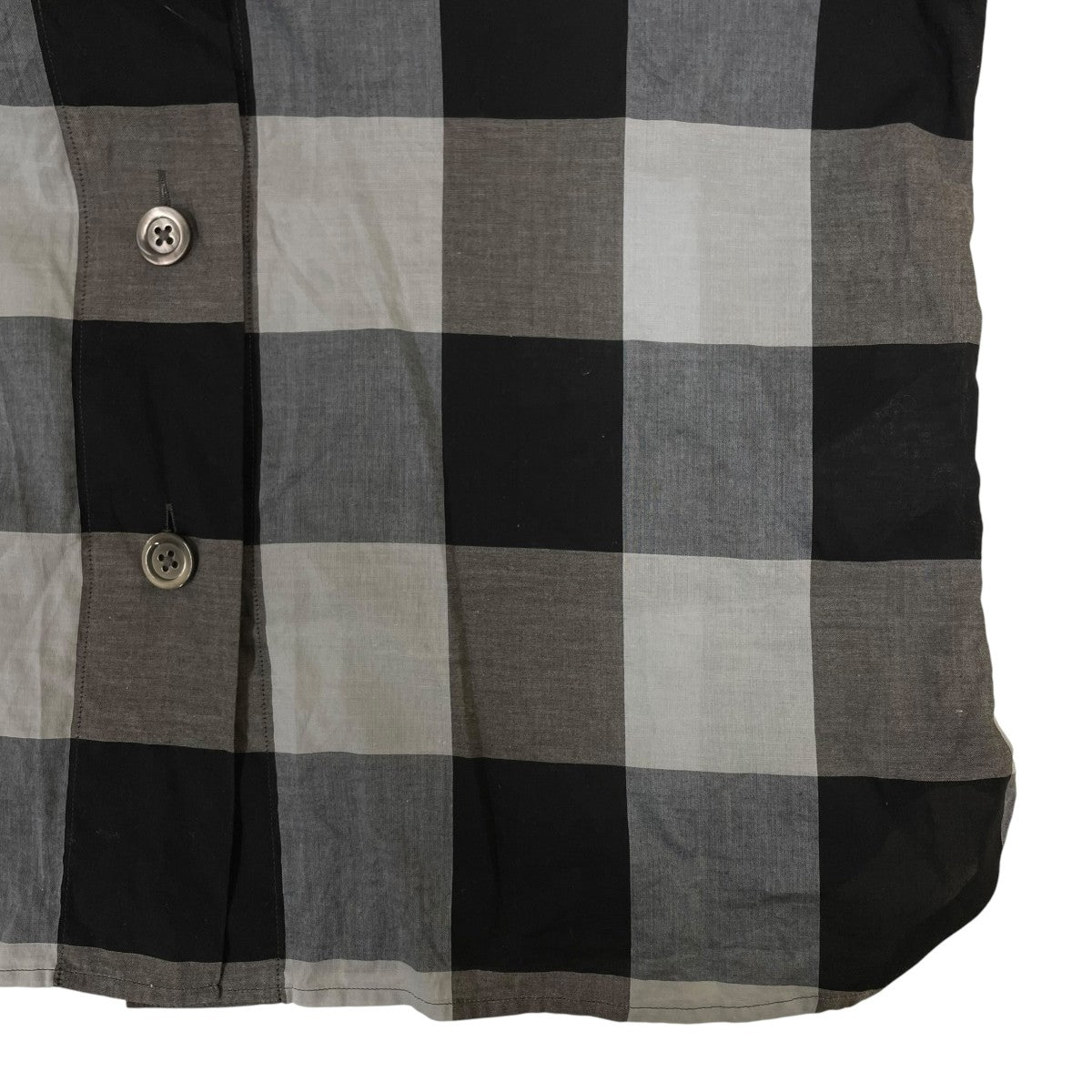 COTTON GINGHAM CHECKギンガムチェック柄 半袖ブラウス コットンシャツ578 5252205