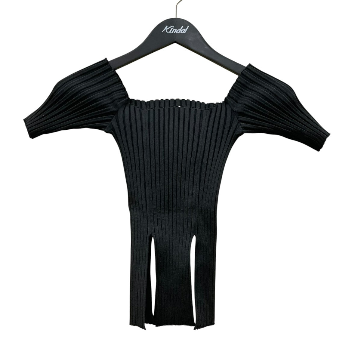 23AWRIB KNIT SLIT TOP半袖カットソーFTC232-0707