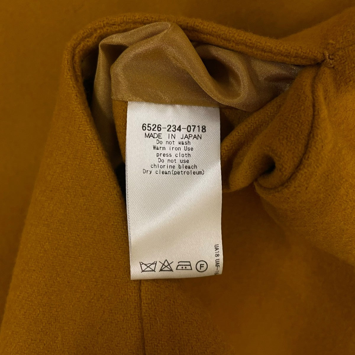 ダブルフェイス バックジップ ロングワンピースウール 長袖ワンピース6526-234-0718