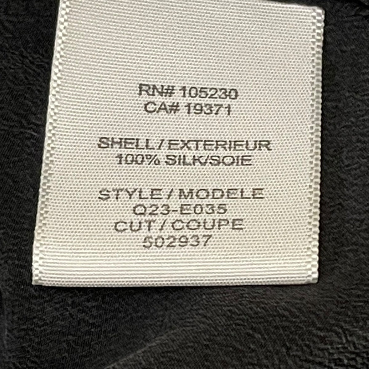 Signature Silk Blouse長袖シャツQ23-E035