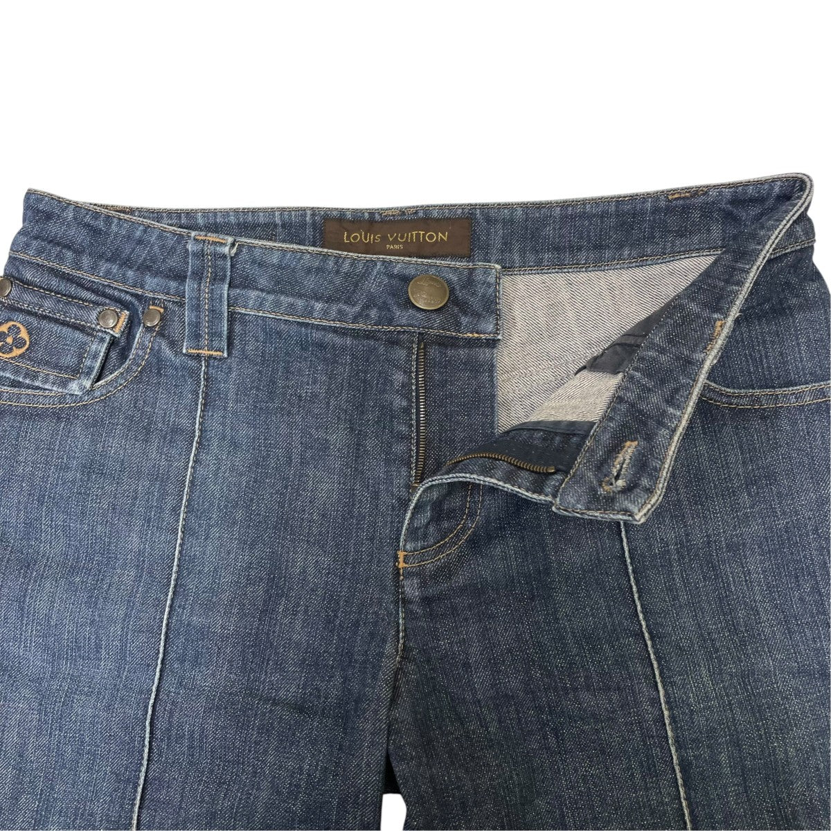 センターパート デニムショートパンツハーフパンツ