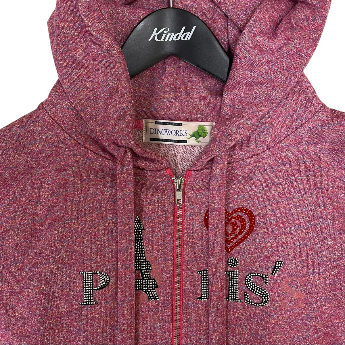 25SSParis Hoodieラメ入り スウェット ジップパーカー