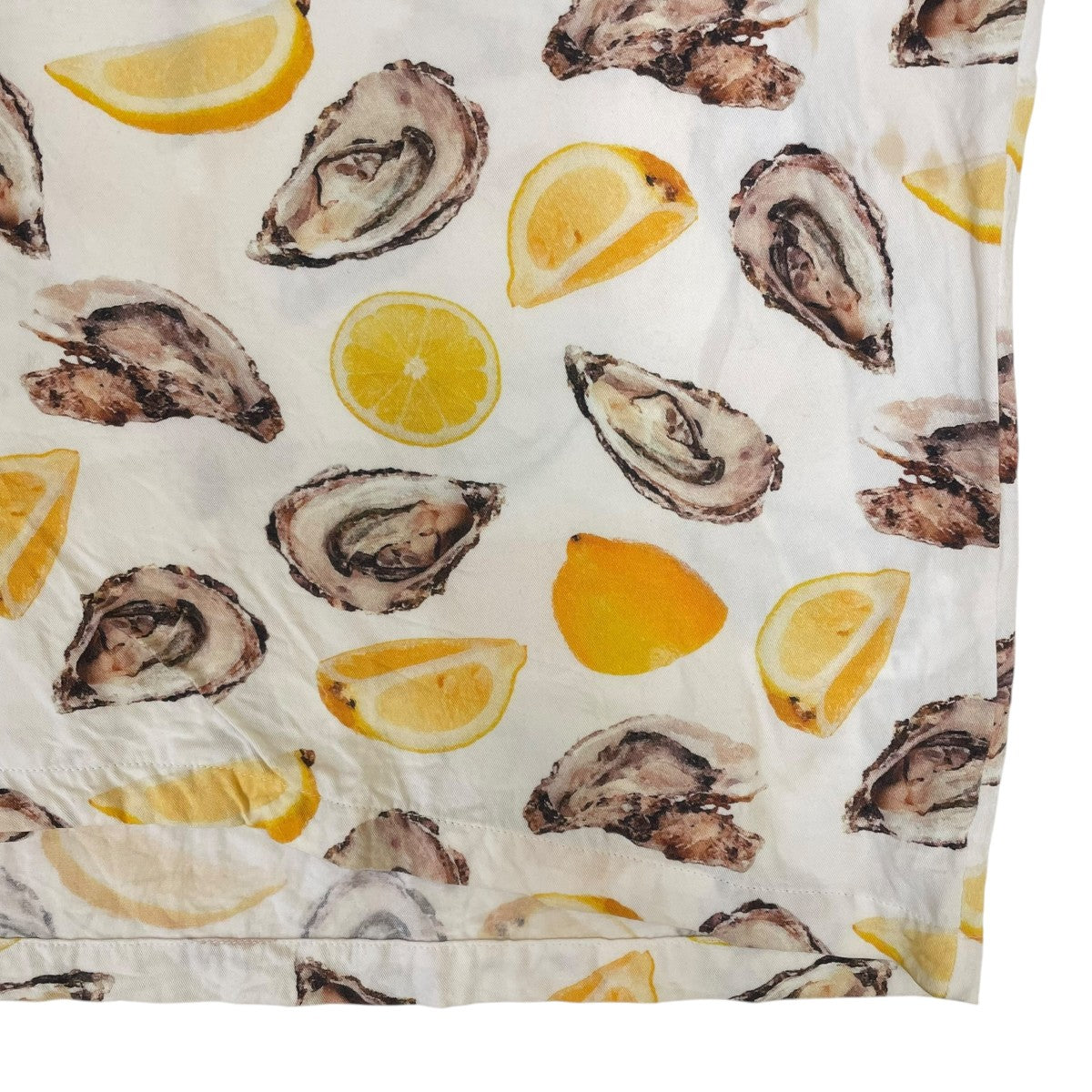 18SSOyster shirts オイスターシャツ牡蠣 檸檬 プリント オープンカラーシャツ 半袖シャツSC1810 SH08