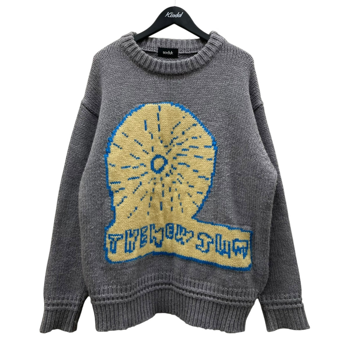 22AWthe new sun big jumperグラフィックプリント 厚手ニット0422030505