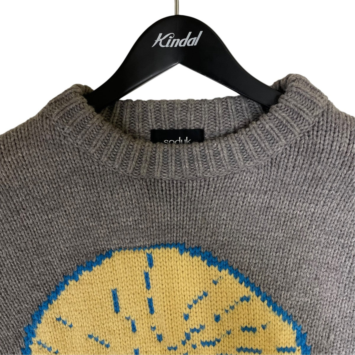 22AWthe new sun big jumperグラフィックプリント 厚手ニット0422030505