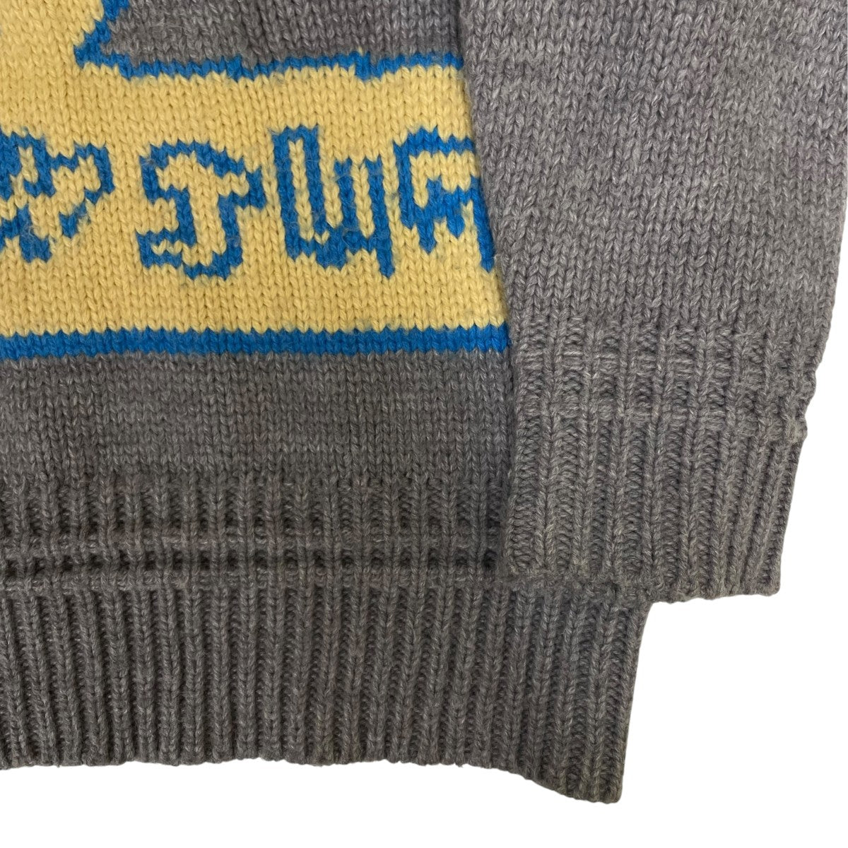 22AWthe new sun big jumperグラフィックプリント 厚手ニット0422030505