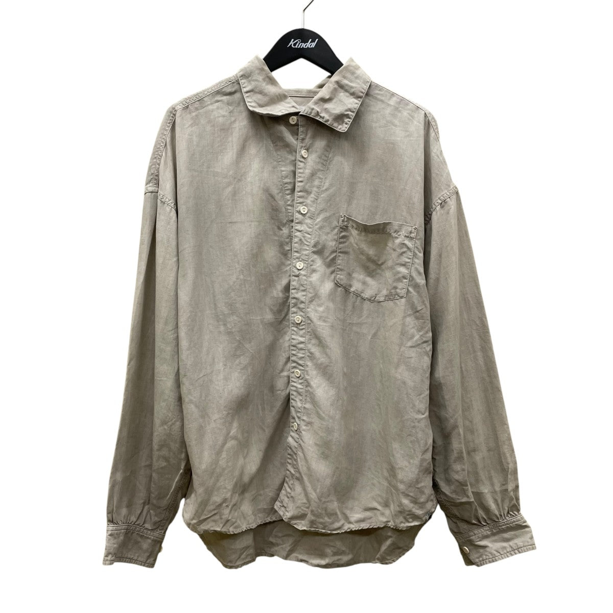 PALMER SHIRT L S DMGD LINEN長袖シャツ0123105011007