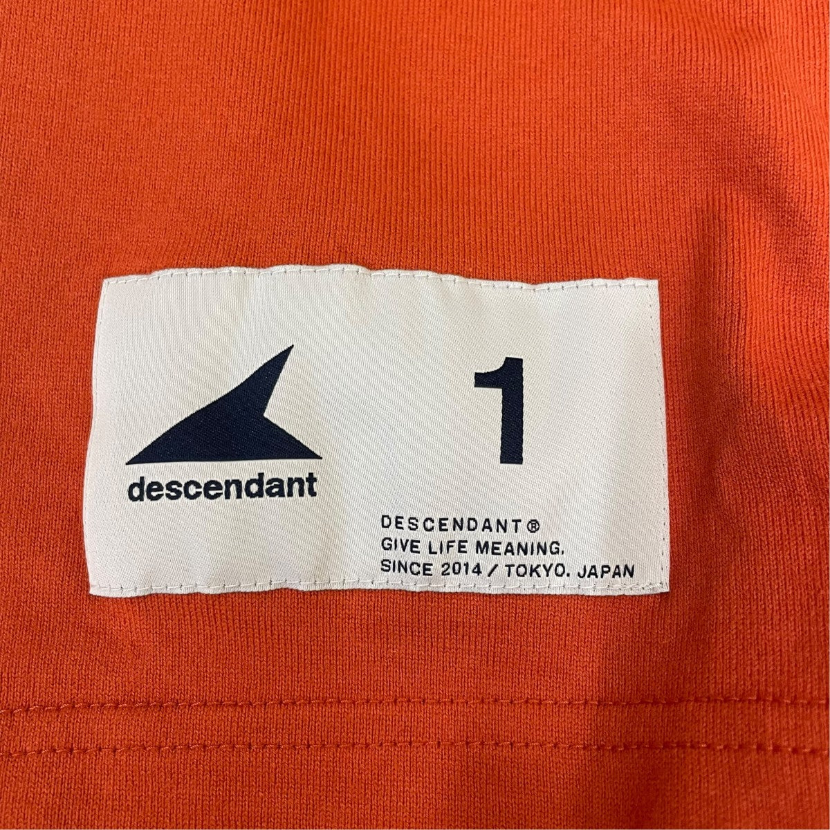 DESCENDANT(ディセンダント) 半袖Tシャツ オレンジ サイズ 1｜【公式