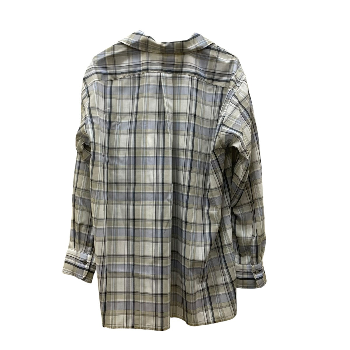 OPEN COLLAR フリンジ HWOOL CHECK長袖シャツMT6103-0611A