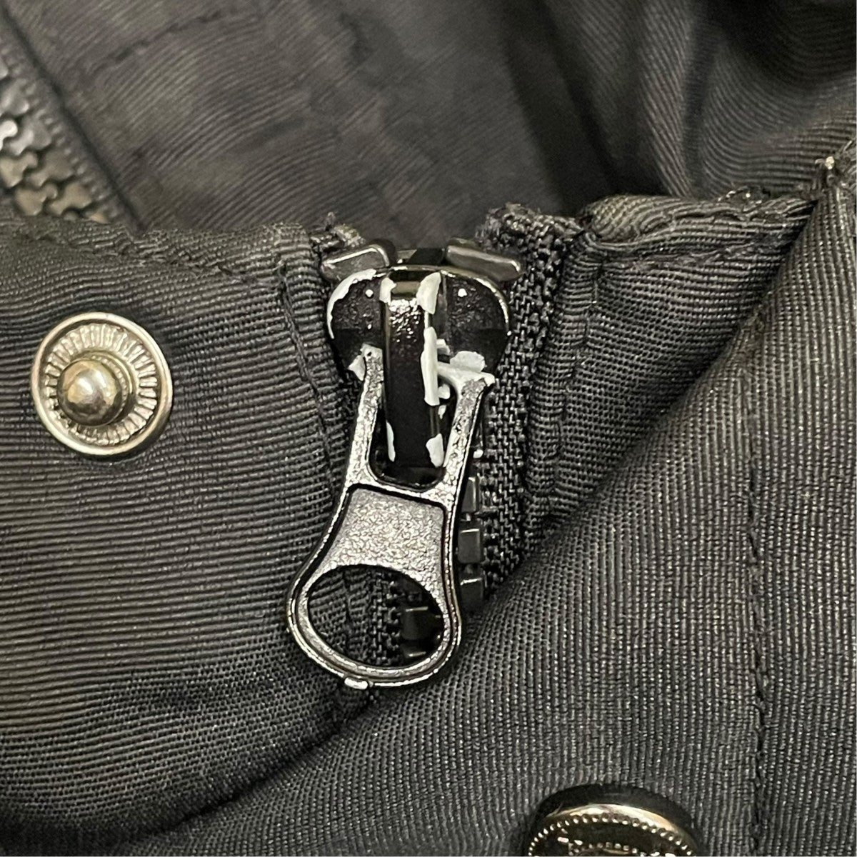 シルク混フーデッドジャケット
