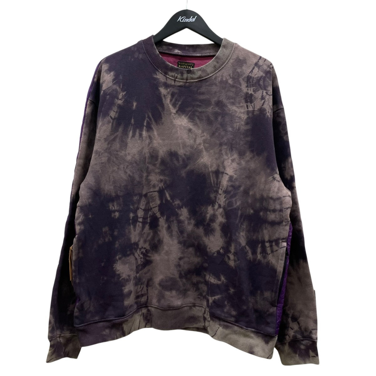 Tie Dye Sweat Quilting Switching Topsタイダイ柄 切替 コットン クルーネックスウェット トレーナーK2011LG831
