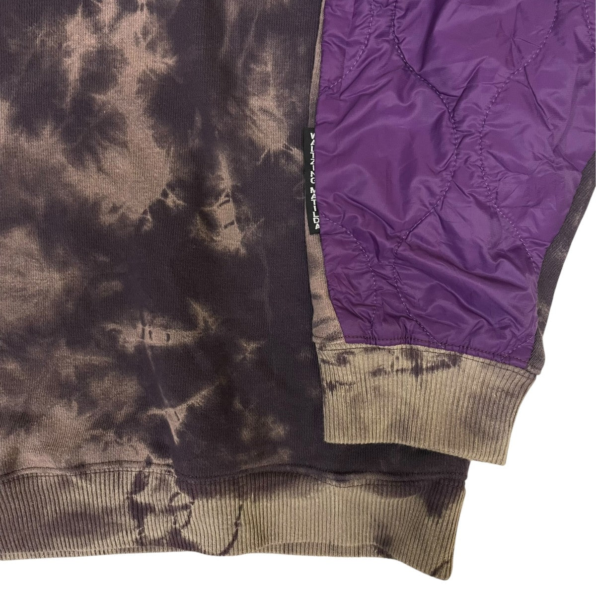 Tie Dye Sweat Quilting Switching Topsタイダイ柄 切替 コットン クルーネックスウェット トレーナーK2011LG831