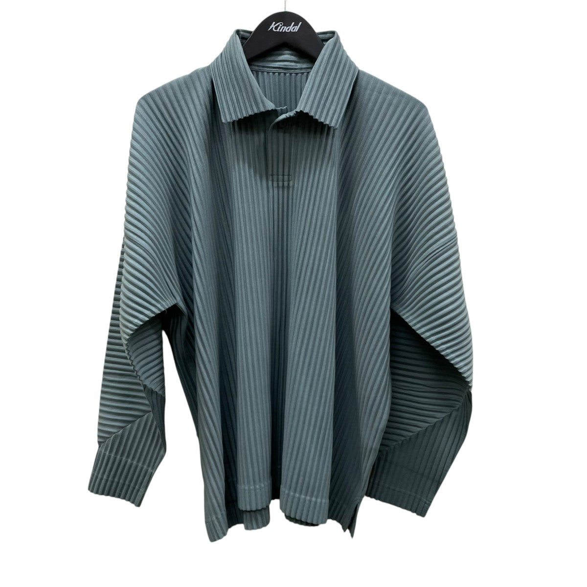 HOMME PLISSE ISSEY MIYAKE プリーツプルオーバーシャツ長袖ポロシャツHP33JM107 古着・中古-1枚目のアイテム画像