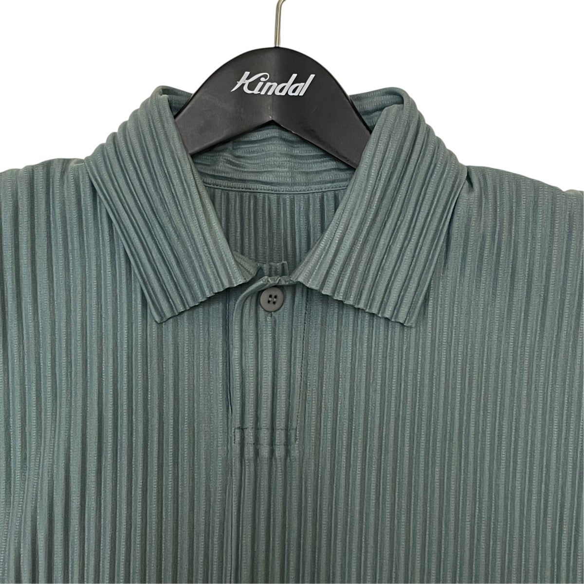 HOMME PLISSE ISSEY MIYAKE プリーツプルオーバーシャツ長袖ポロシャツHP33JM107 古着・中古-3枚目のアイテム画像