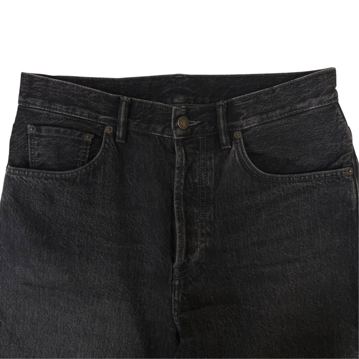 21AW2021M Vintage Black ヴィンテージブラック ワイドジーンズデニムパンツ コットンパンツB00229