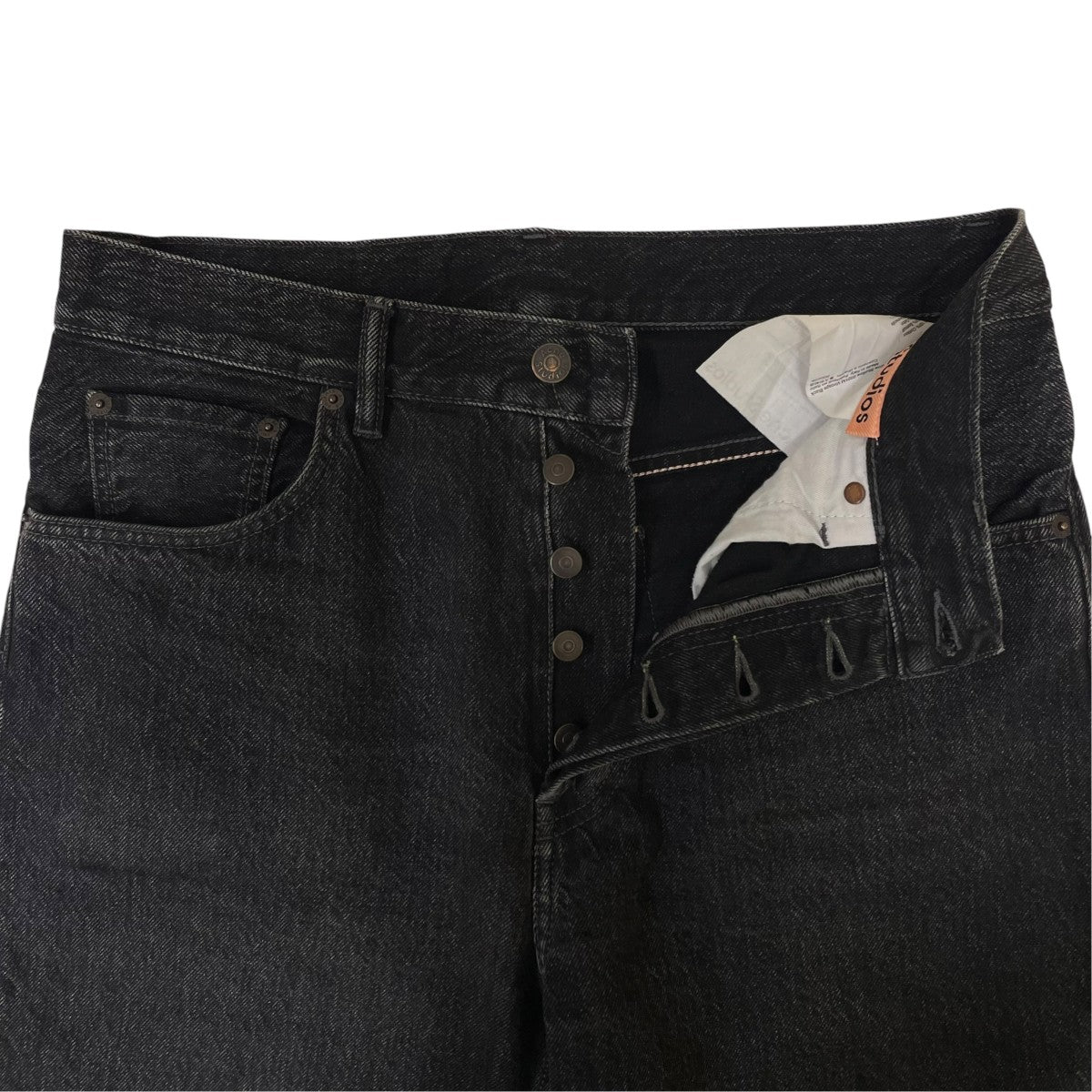 21AW2021M Vintage Black ヴィンテージブラック ワイドジーンズデニムパンツ コットンパンツB00229