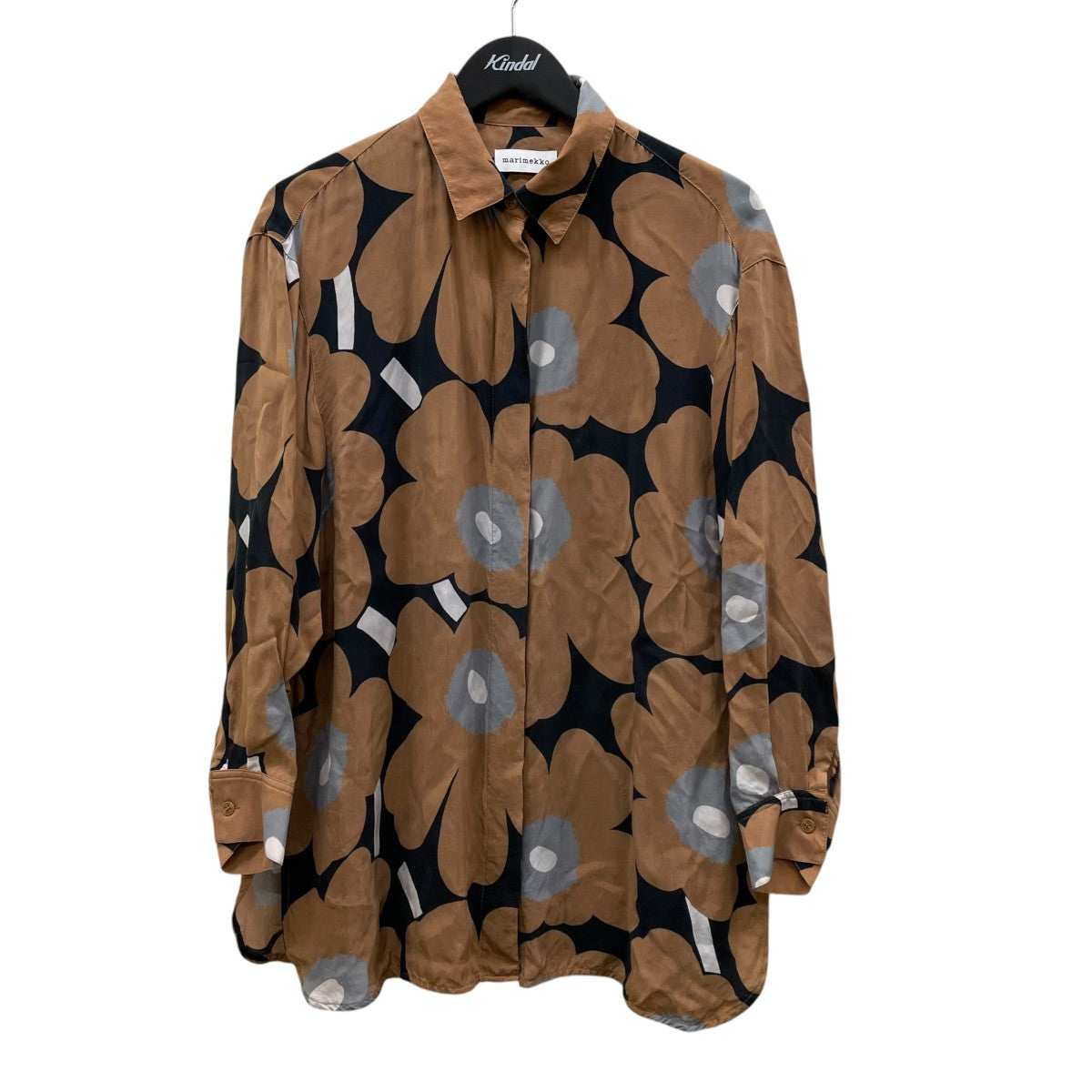 marimekko Sivuta Unikko長袖シャツ52244-5-93645 古着・中古-1枚目のアイテム画像