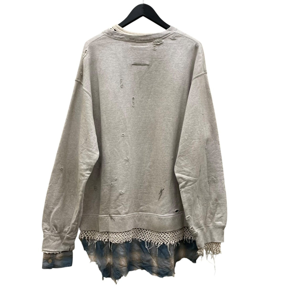MIHARA YASUHIRO 24SSTRIPLE LAYERED PULLOVERトリプルレイヤード プルオーバー ダルメシアン再構築ドッキングスウェットA12PO572 古着・中古-2枚目のアイテム画像