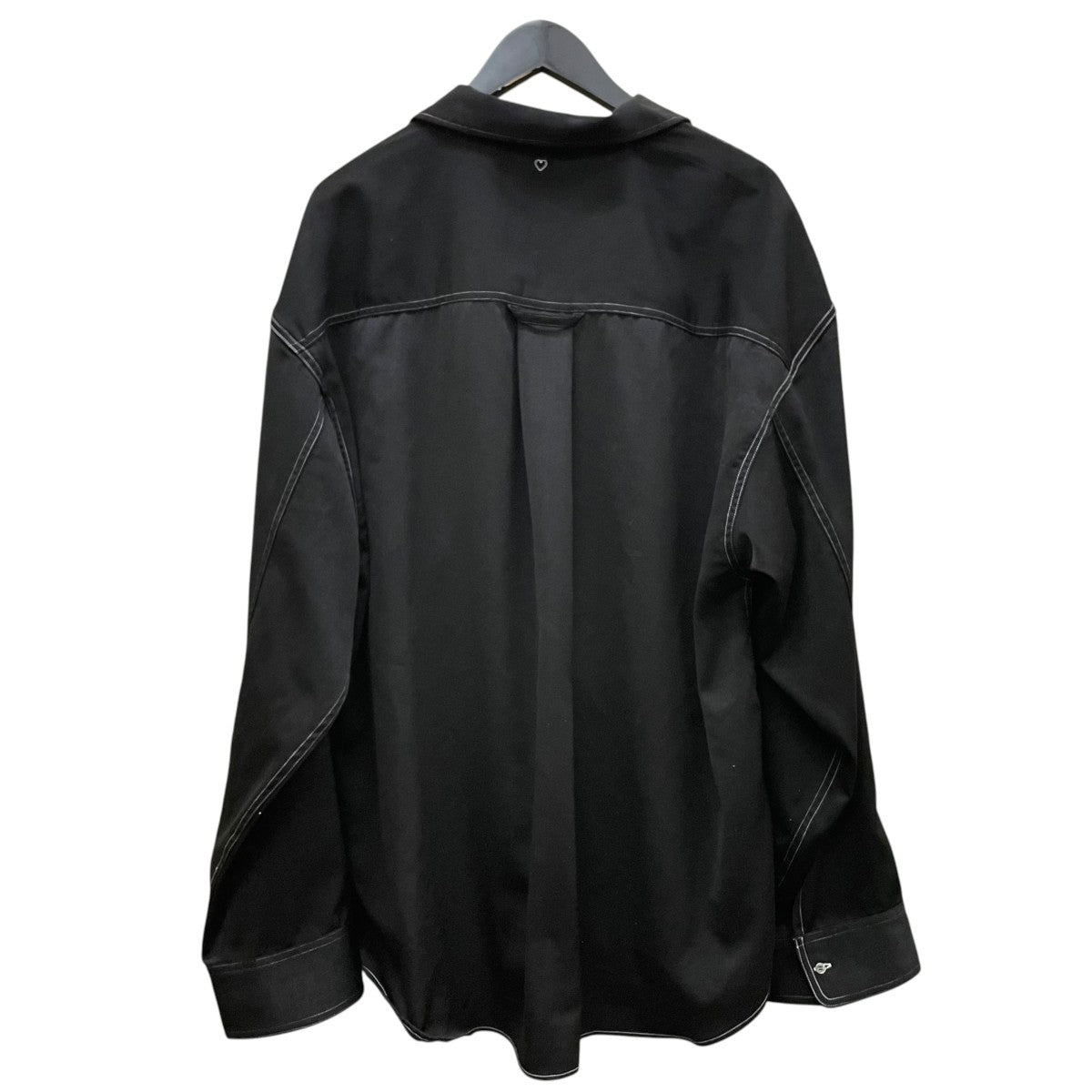 BASICKS Oversized Satin Shirt長袖シャツS2.5-0204E 古着・中古-2枚目のアイテム画像