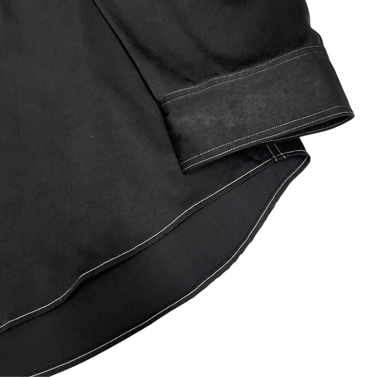 BASICKS Oversized Satin Shirt長袖シャツS2.5-0204E 古着・中古-4枚目のアイテム画像