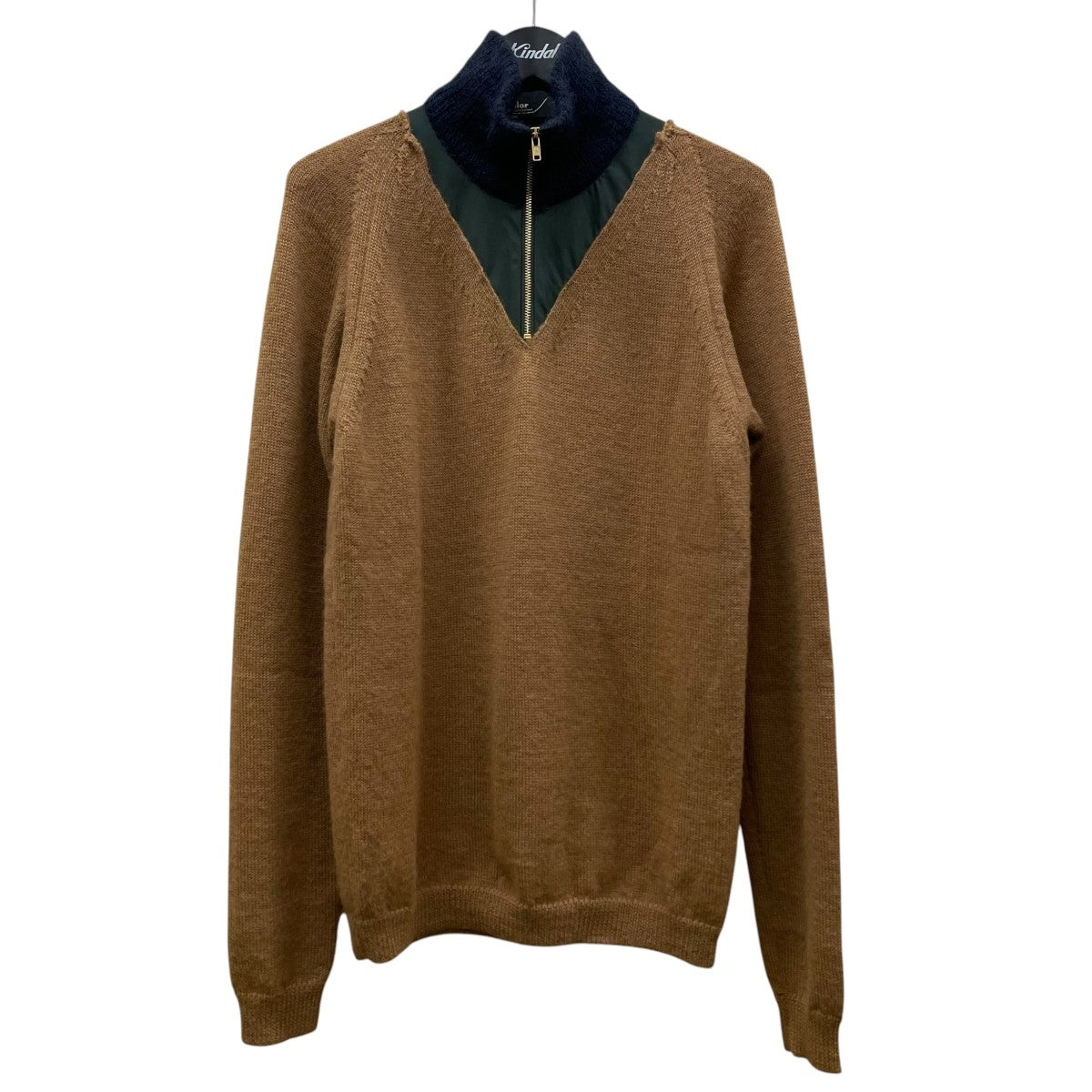 13AWBaby Alpaca Zip-Up Neck Sweaterベビーアルパカ ジップアップネック セーター ハーフジップニット13WCM-N06303